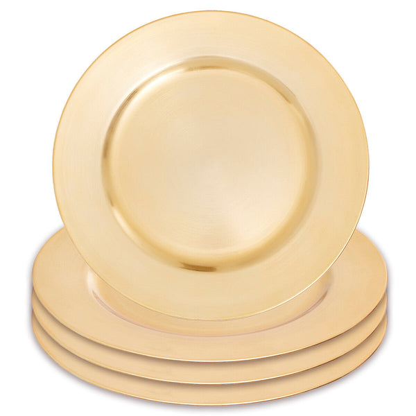 Dia Gold Finish Flat Style Charger Plate