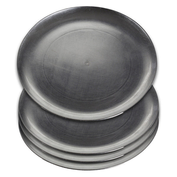 Paxton Set of Four 33cm Dia Silver Coupe Charger Plate