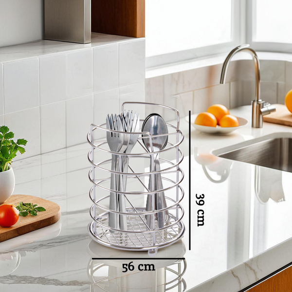 Soren Chrome 4 Section Cutlery Caddy