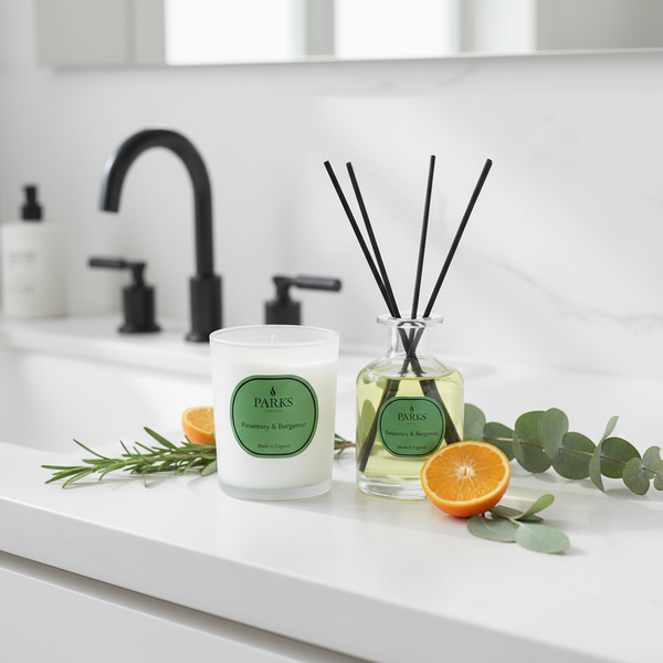 ROSEMARY & BERGAMOT 180G CANDLE & 100ML DIFFUSER SET