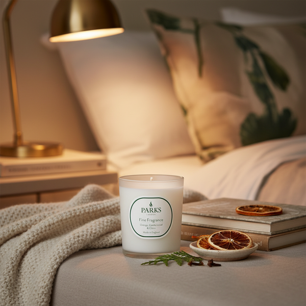 FINE FRAGRANCE 180G CANDLE ORANGE, CEDAR & CLOVE