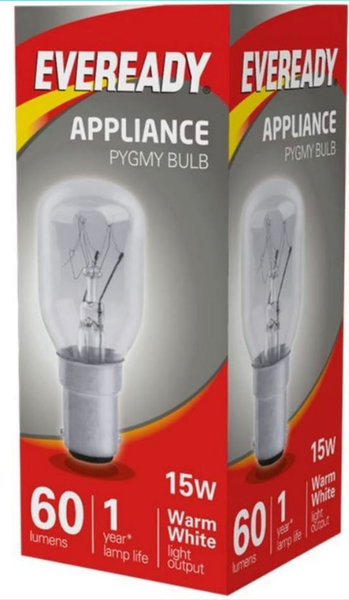 1 x Eveready 15w SBC SMALL BAYONET CAP BULB WARM WHITE NIGHT LIGHT FRIDGE WARM WHITE