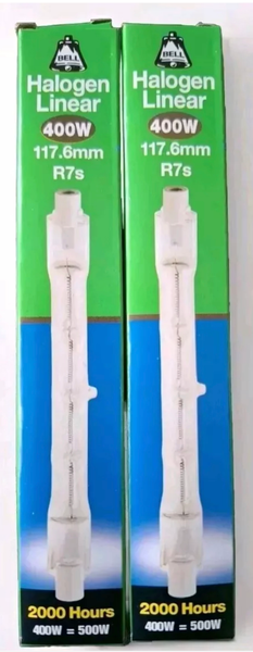 2 X BELL R7S 400W=500W LINEAR ECO HALOGEN FLOODLIGHT BULBS