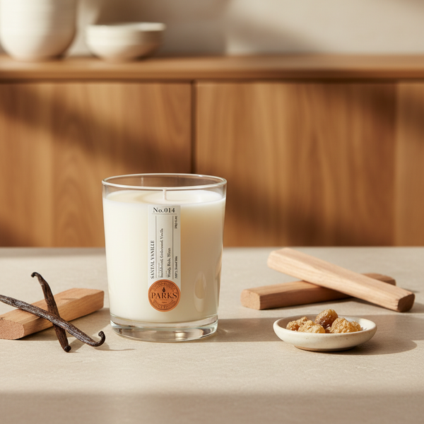 SANTAL VANILLE 1 WICK SCENTED CANDLE 180G