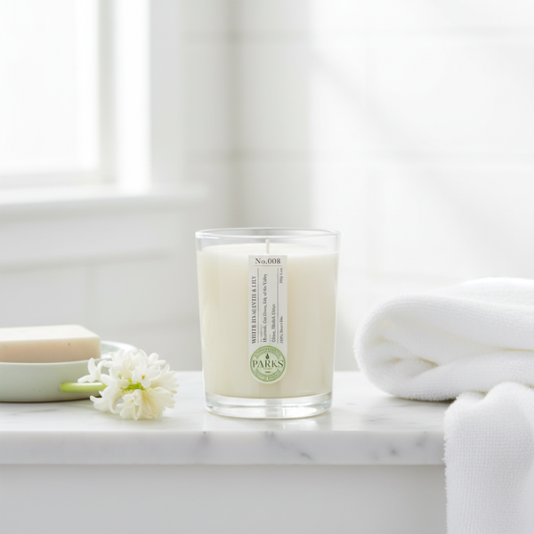 WHITE HYACINTH & LILY 1 WICK SCENTED CANDLE 180G