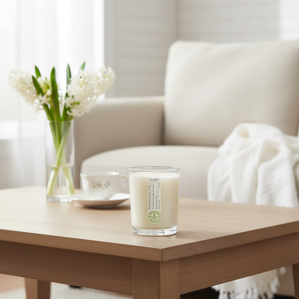 WHITE HYACINTH & LILY 1 WICK SCENTED CANDLE 180G