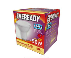 40 x Eveready 4.7W LED GU10 - (Warm White,Daylight or Cool white)