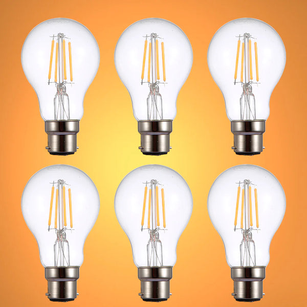 LED Filament A60 GLS Bulb B22 Bayonet Cap