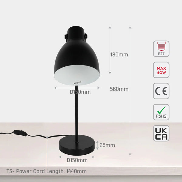 Adjustable Armature Desk Lamp