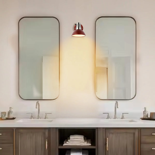 Adjustable Black Wall Light with In-Line Switch