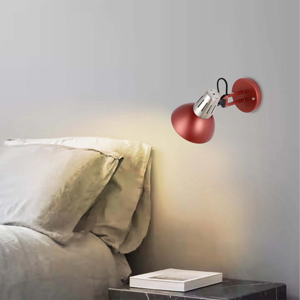 Adjustable Black Wall Light with In-Line Switch