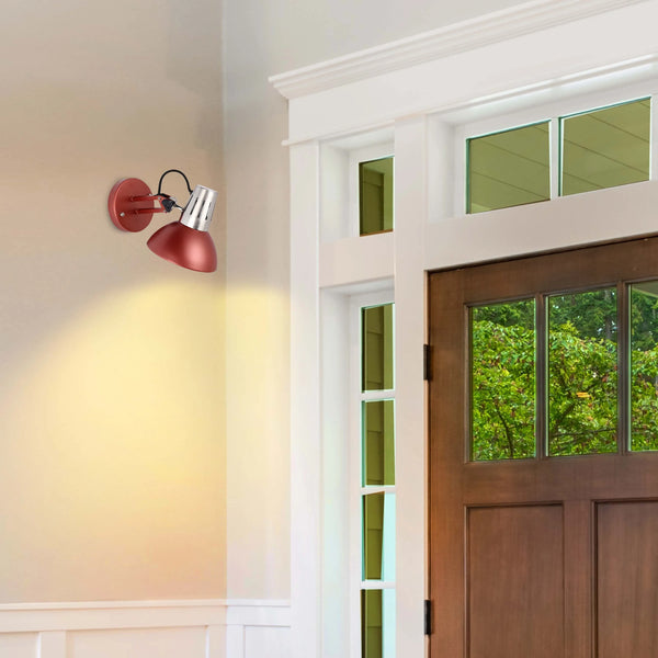 Adjustable Black Wall Light with In-Line Switch