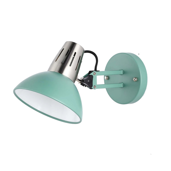 Adjustable Black Wall Light with In-Line Switch