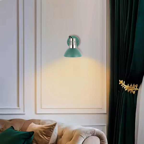 Adjustable Black Wall Light with In-Line Switch