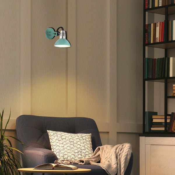Adjustable Black Wall Light with In-Line Switch