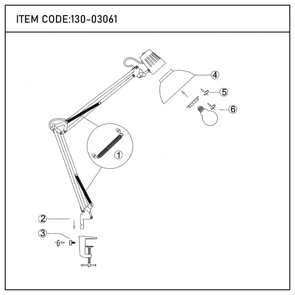 Adjustable Clamp-On Desk Lamp