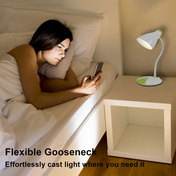Adjustable Gooseneck LED Desk Lamp with Dual Colour Design