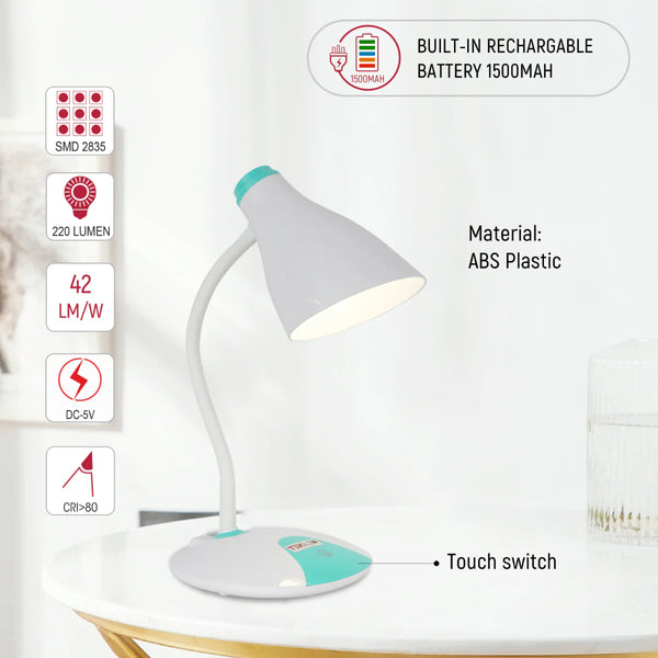 Adjustable Gooseneck LED Desk Lamp with Dual Colour Design