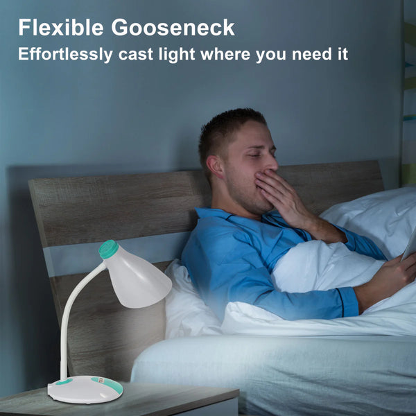 Adjustable Gooseneck LED Desk Lamp with Dual Colour Design