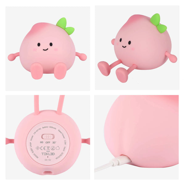 Adorable LED Rechargeable Night Light with Timer and Color-Changing Options