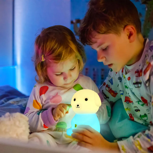 Adorable LED Rechargeable Night Light with Timer and Color-Changing Options