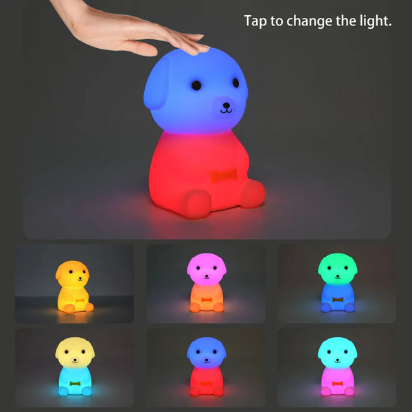Adorable LED Rechargeable Night Light with Timer and Color-Changing Options