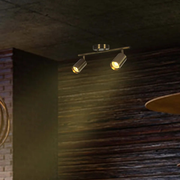 Antique Brass GU10 Spotlight Bar