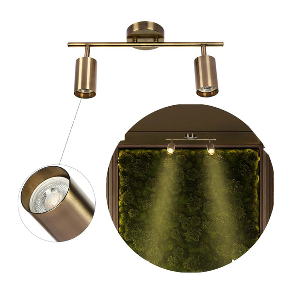 Antique Brass GU10 Spotlight Bar