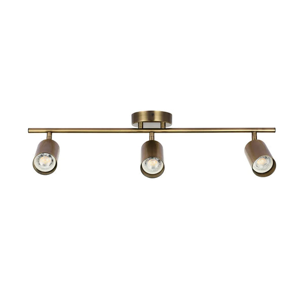 Antique Brass GU10 Spotlight Bar
