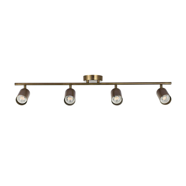 Antique Brass GU10 Spotlight Bar