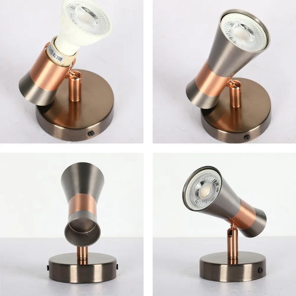 Antique Bronze & Copper Adjustable Track Spotlights