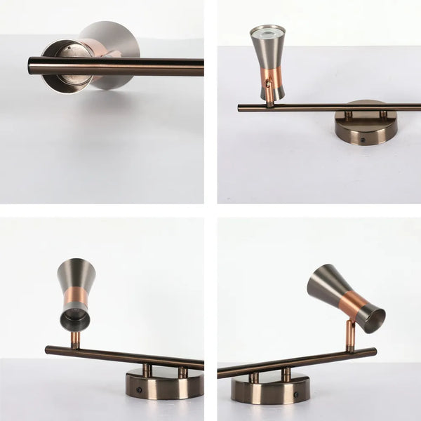 Antique Bronze & Copper Adjustable Track Spotlights