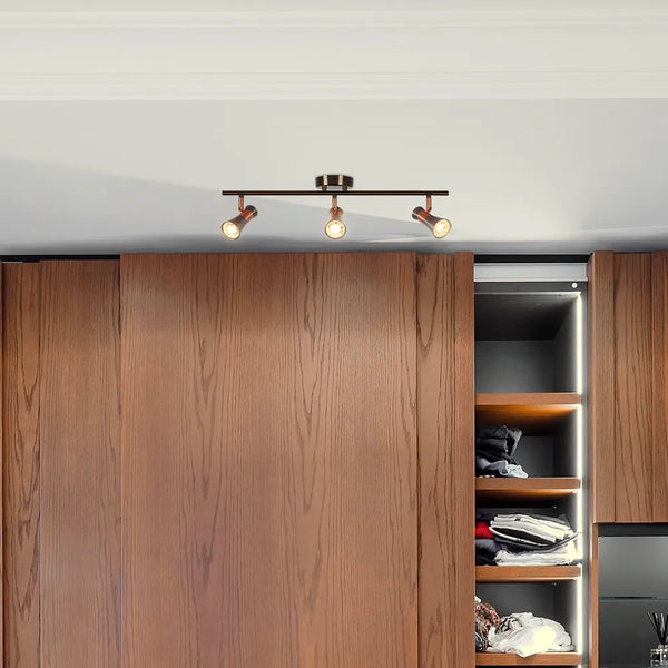 Antique Bronze & Copper Adjustable Track Spotlights