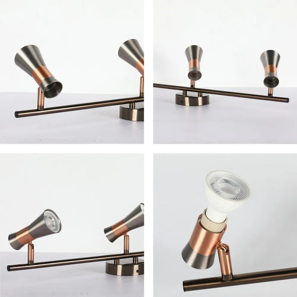 Antique Bronze & Copper Adjustable Track Spotlights