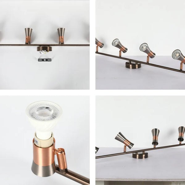Antique Bronze & Copper Adjustable Track Spotlights