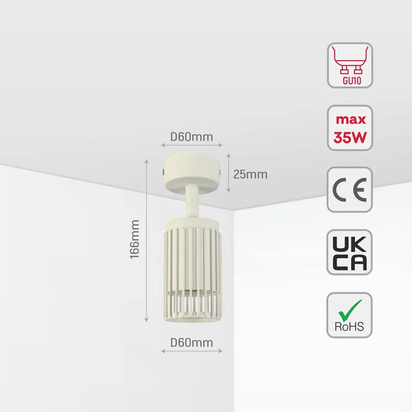 Aria Cage-Bar Adjustable GU10 Spotlight