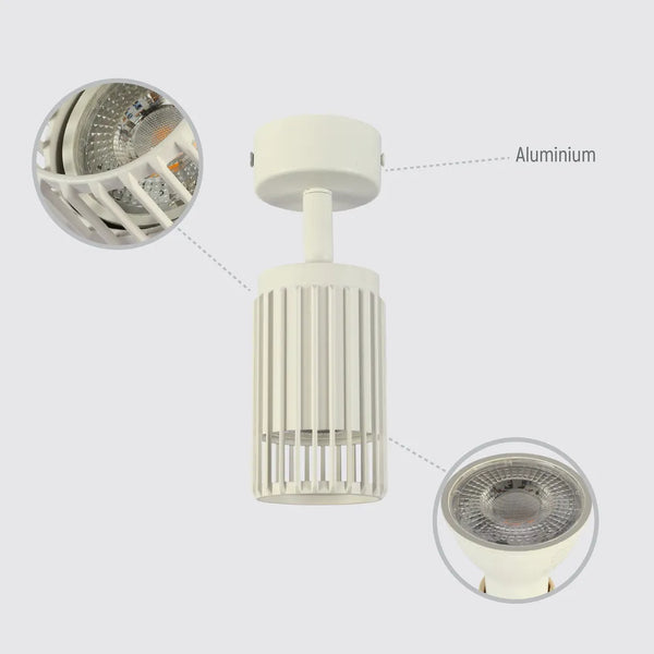 Aria Cage-Bar Adjustable GU10 Spotlight