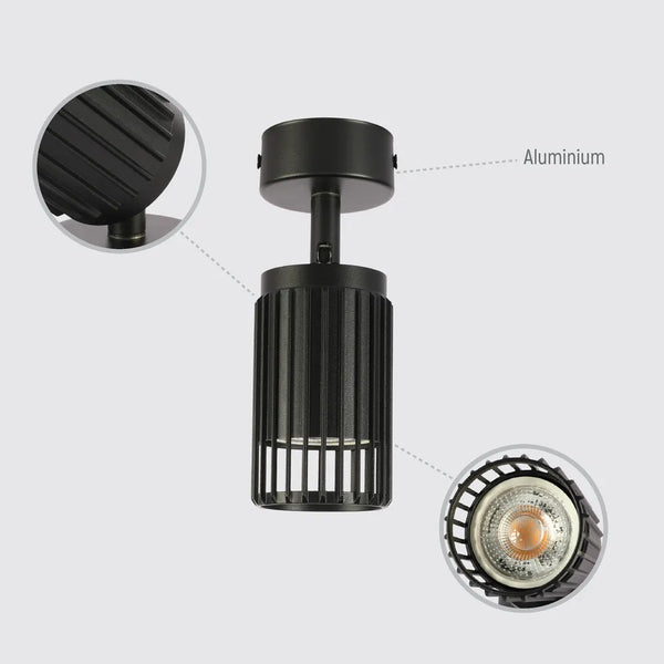 Aria Cage-Bar Adjustable GU10 Spotlight