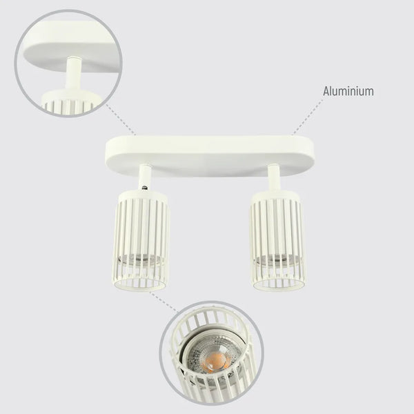 Aria Cage-Bar Adjustable GU10 Spotlight