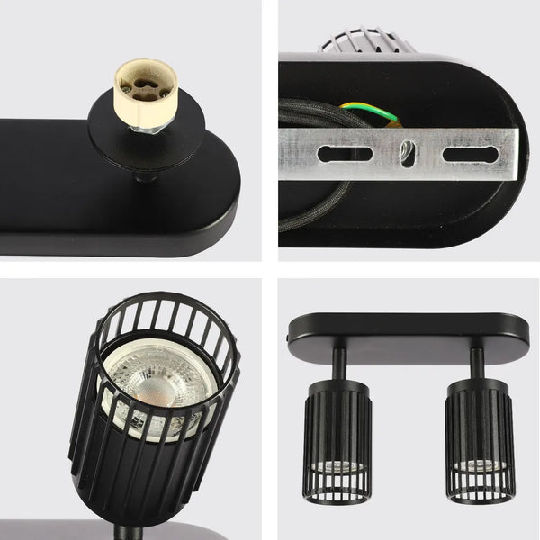 Aria Cage-Bar Adjustable GU10 Spotlight