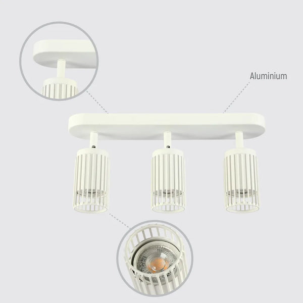 Aria Cage-Bar Adjustable GU10 Spotlight