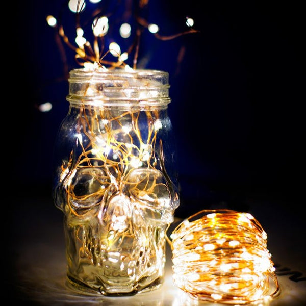 Mensa 2 Sets of Micro-LED 100 LEDs 10m with Battery Pack & USB Cable Warm White LED String Fairy Light