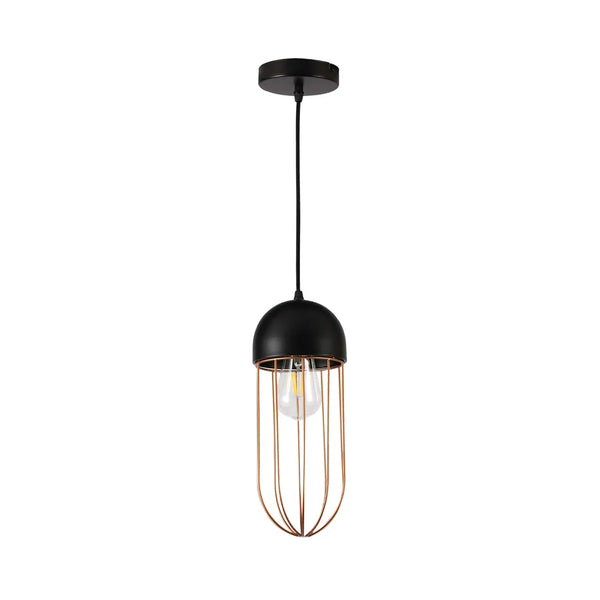 Aurelia Black & Gold Cage Pendant Light