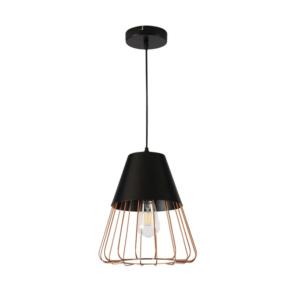 Aurelia Black & Gold Cage Pendant Light