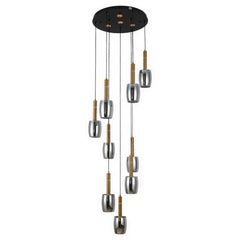 Aurora Hybrid Gold Accent Cluster Pendant Light