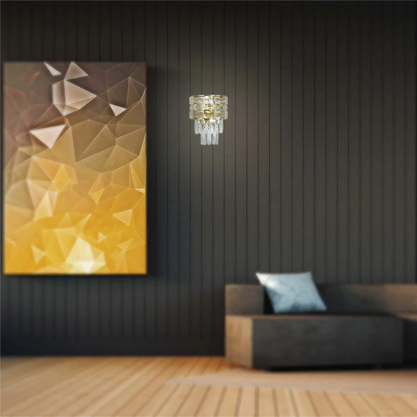 Basketweave Crystal Chandelier Wall Light