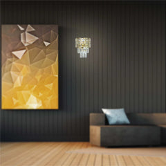 Basketweave Crystal Chandelier Wall Light