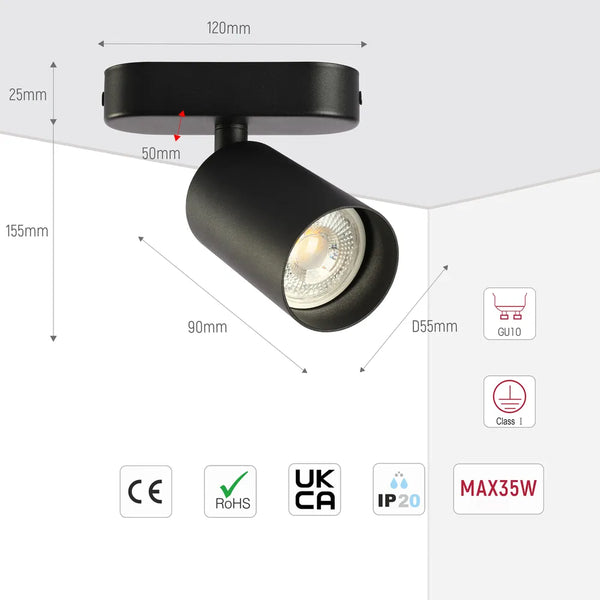 Beam Cylinder GU10 Spotlight