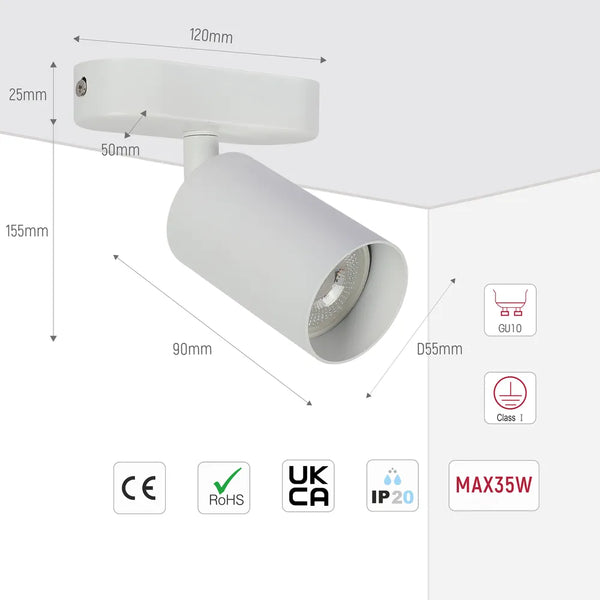 Beam Cylinder GU10 Spotlight