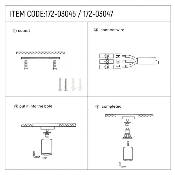 Beam Cylinder GU10 Spotlight